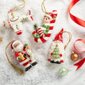 Christmas Elf On Candy Cane Ornament