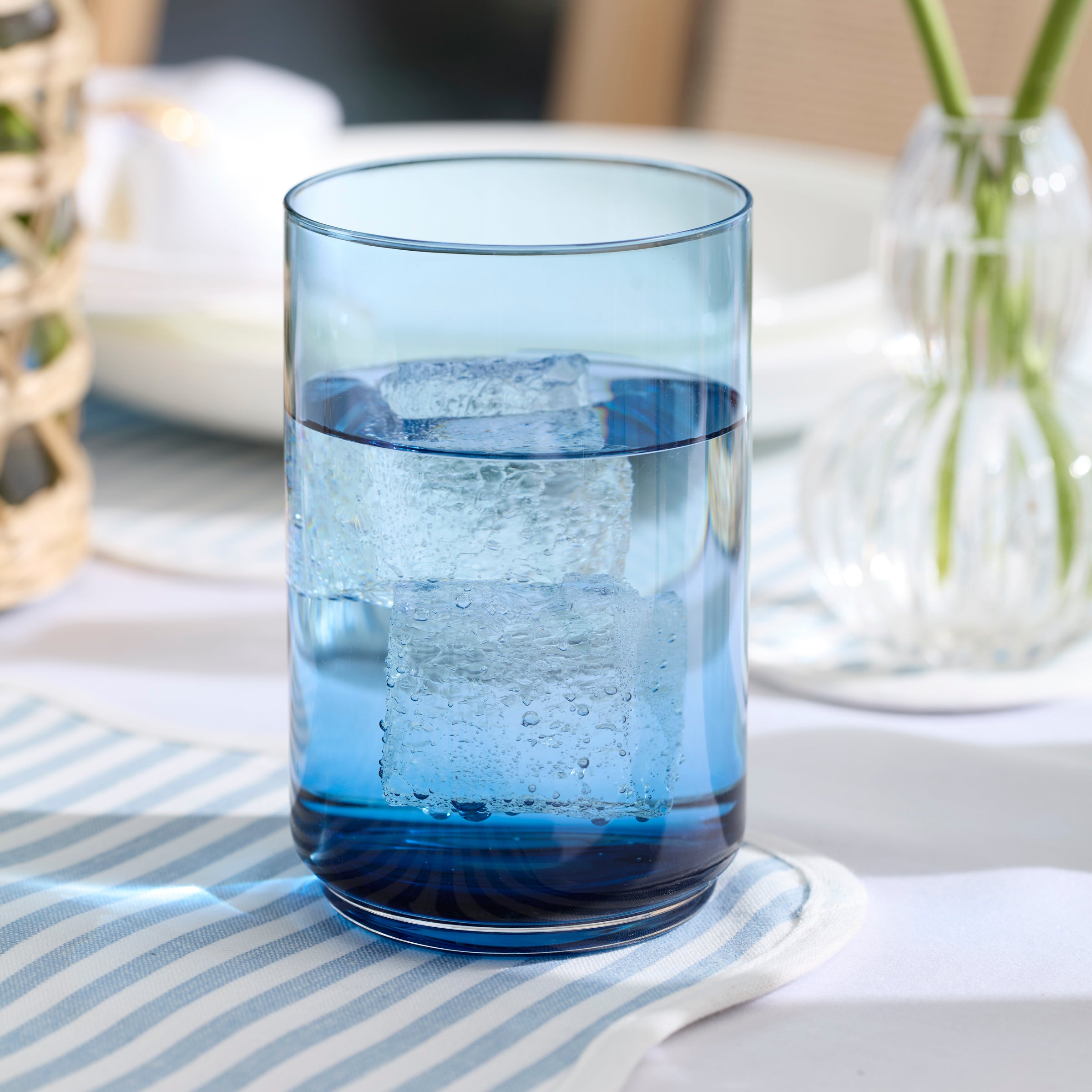 Tuscany Classics Stackable Blue Tall Glasses, Set of 4 – Lenox