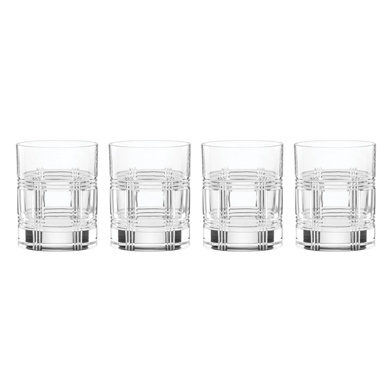 Hudson Crystal Double Old Fashioned Glasses, Set of 4