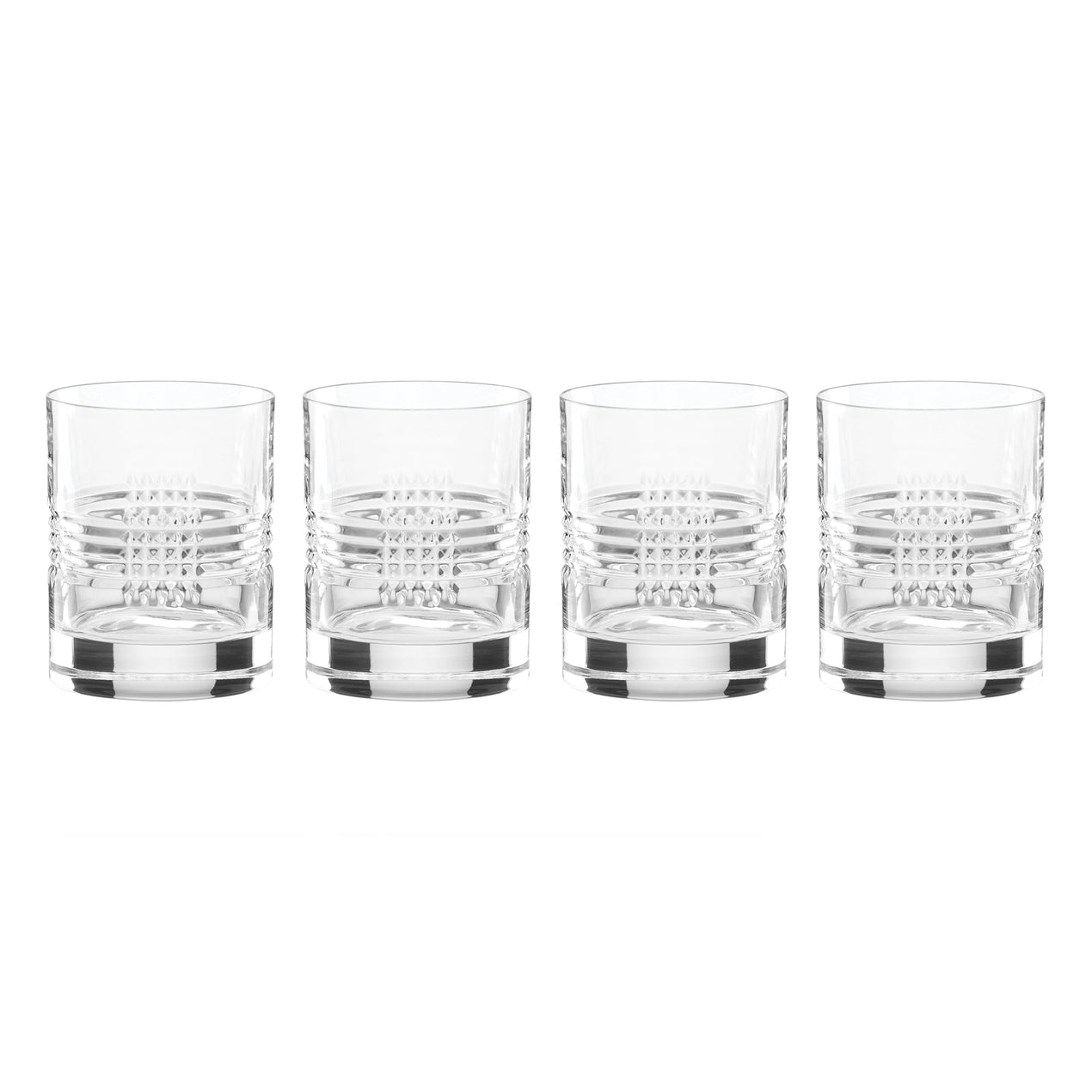cambridge silversmiths Sloane Crystal Double Old Fashioned Glasses Set of 4