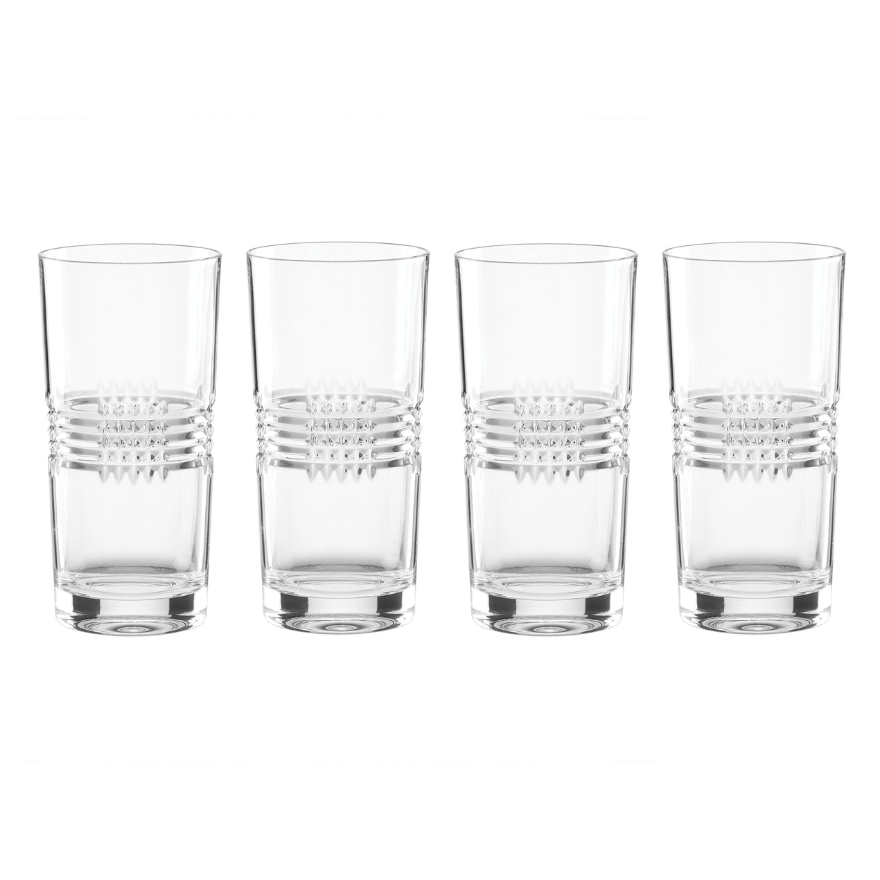 cambridge silversmiths Sloane Crystal Highball Glasses Set of 4