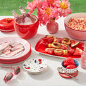 Vintage Cherry Dot 4-Piece Tidbit Plate Set