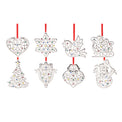 Sparkle & Scroll Multicolor Ornaments, Set of 8