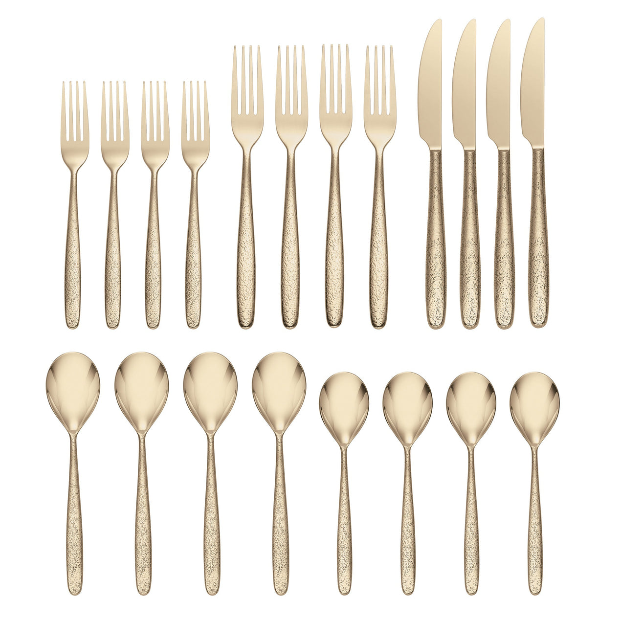 Storm Champagne 20 Piece Everyday Flatware Set, Service for 4