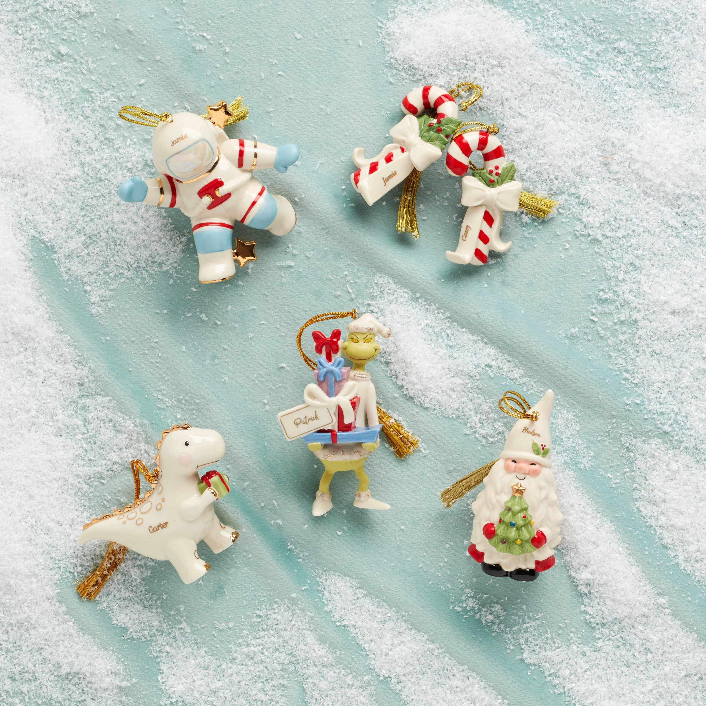 Personalized Candycane 2-Piece Ornament Set – Lenox Corporation