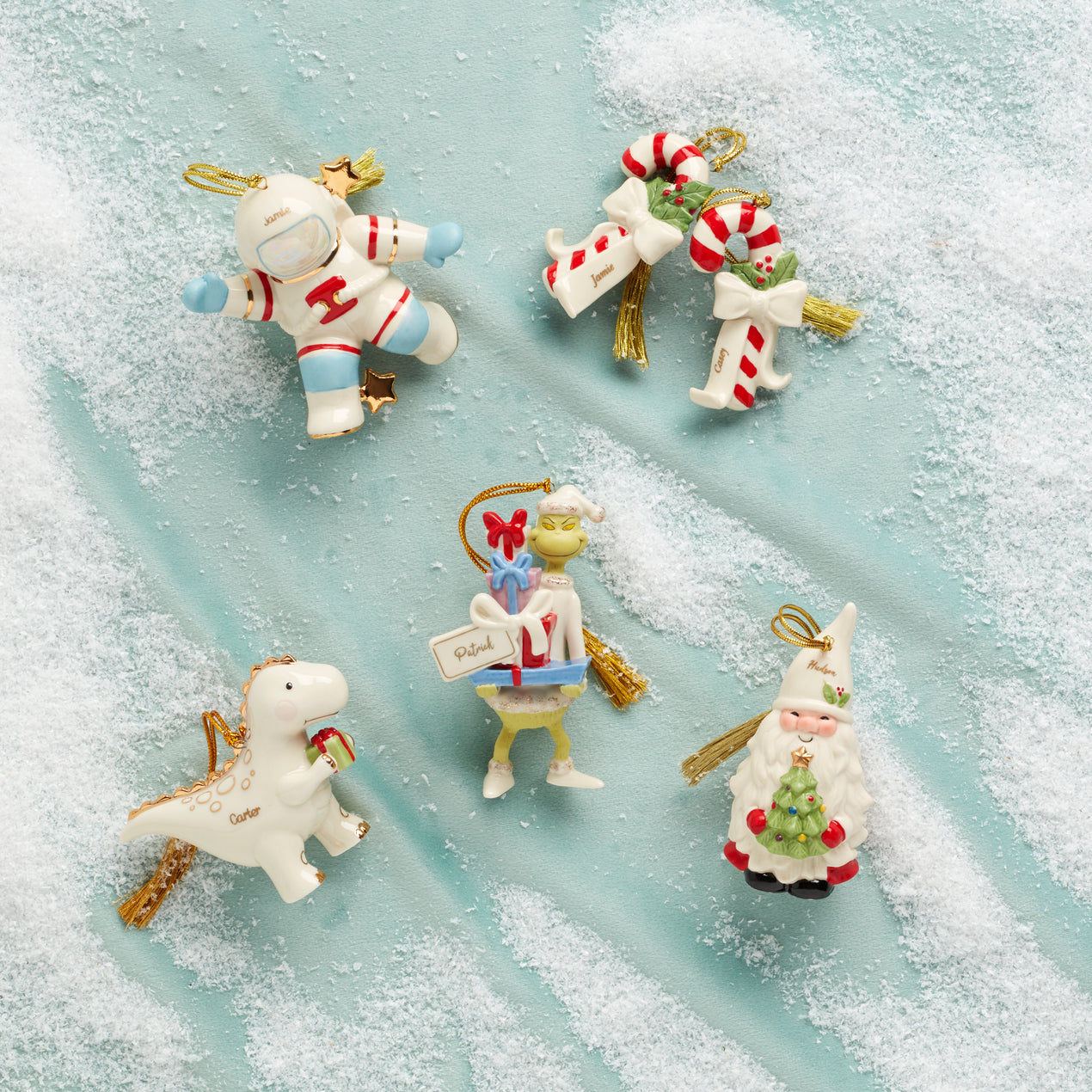 Personalized Candycane 2-Piece Ornament Set – Lenox Corporation