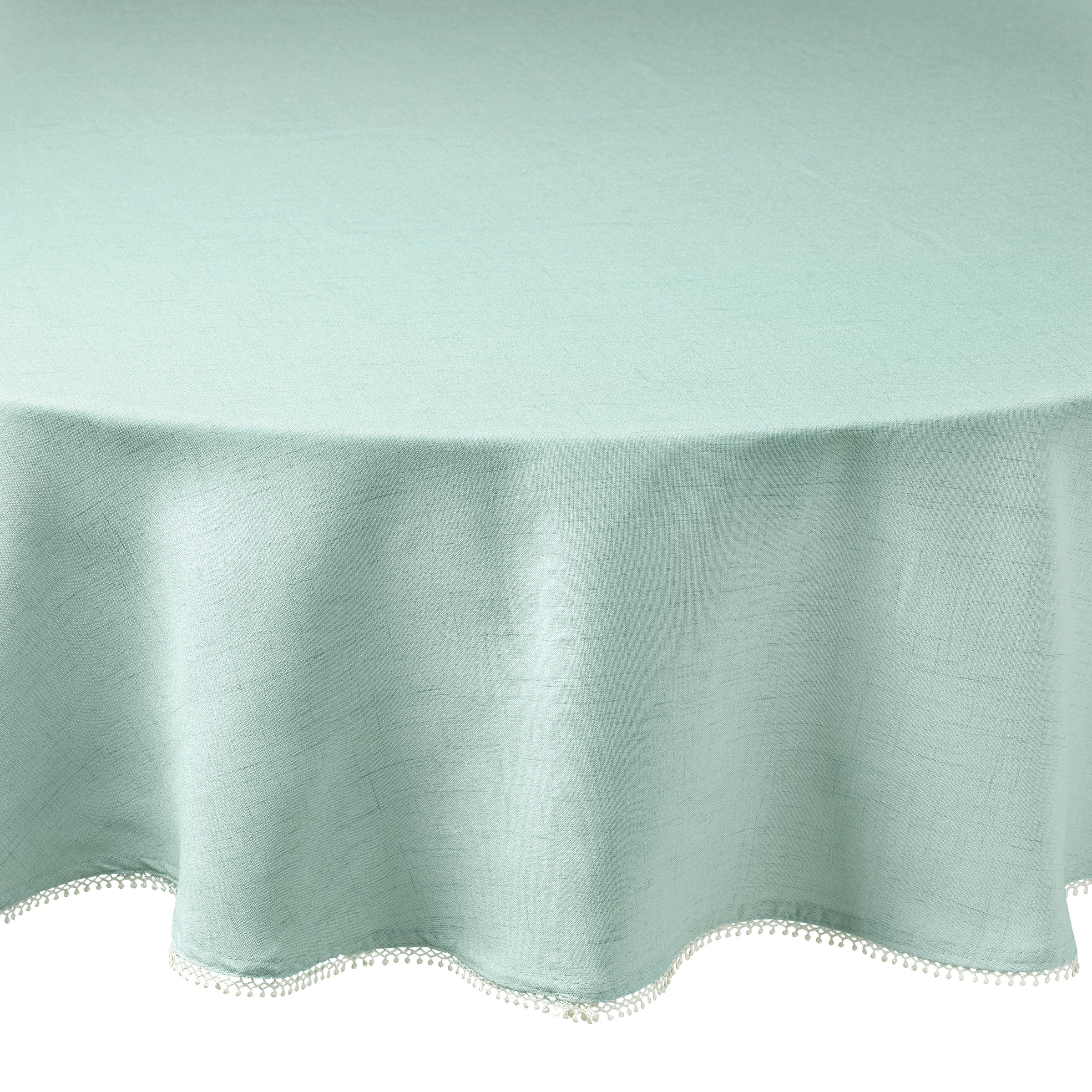 ICE BLUE French Perle Round Tablecloth
