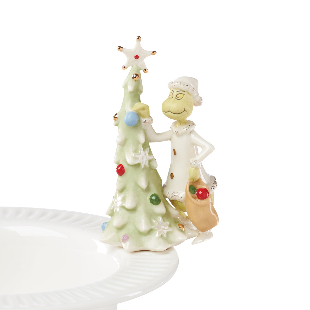 Piatto Per Caramelle Lenox Grinch – Porcellana Verde, A Forma Di Grinch, Regalo Di Natale, Lavare A Mano