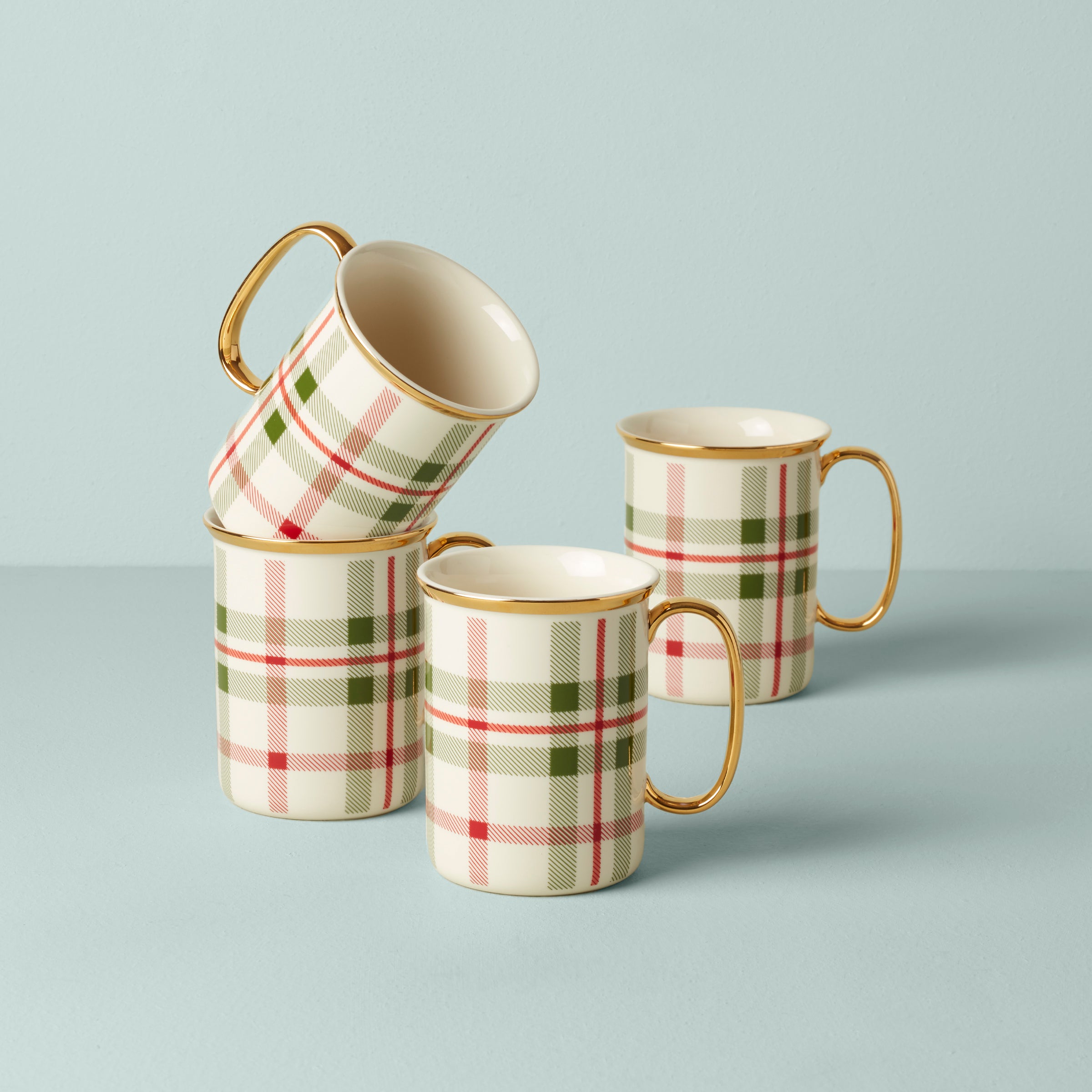 Holiday Plaid Mugs, Set of 4 – Lenox Corporation | Wolldecken