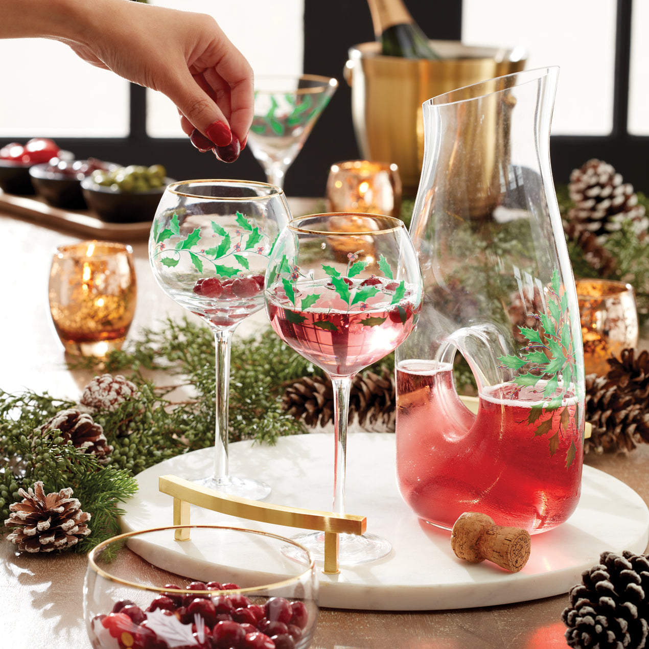 Holiday 3-Piece Decanter & Wine Glasses Set - Lenox