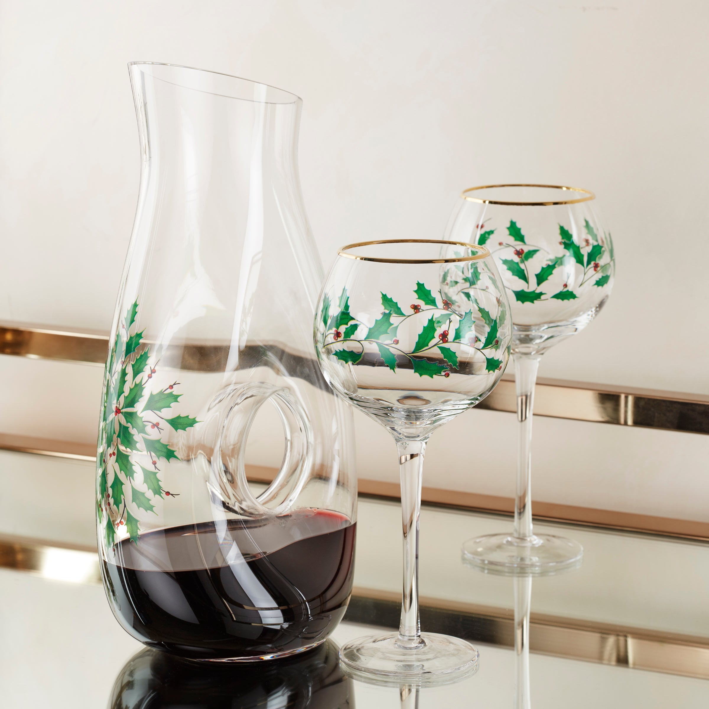 Holiday 3-Piece Decanter & Wine Glass Set – Lenox Corporation