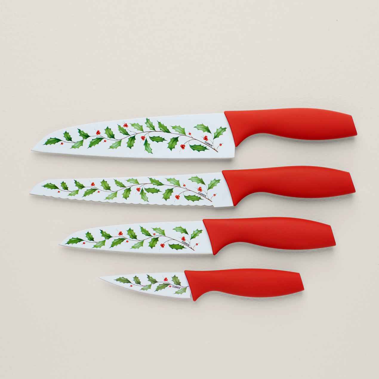 Lenox 895034 Holiday Printed Knives, Set of 4