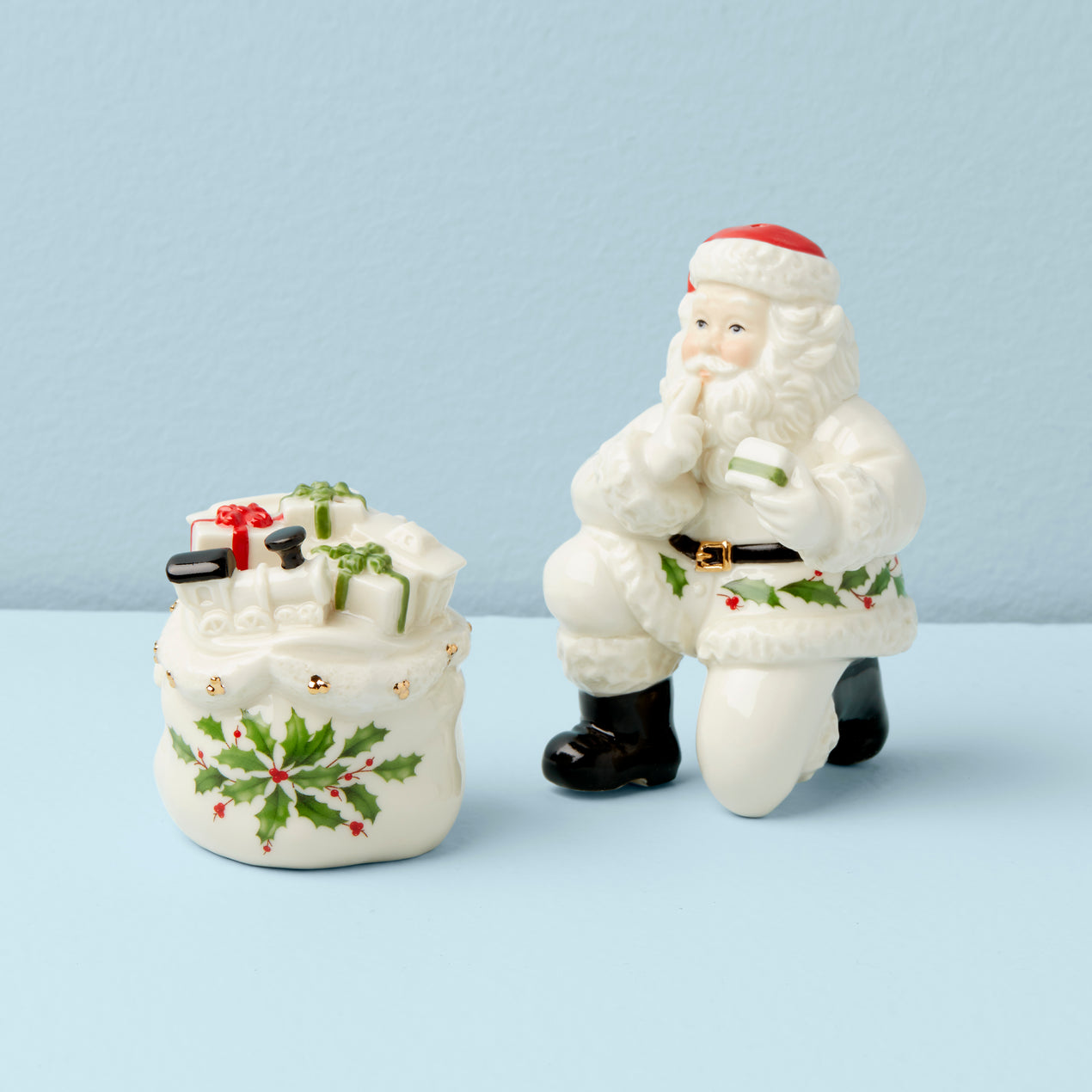 Lenox Holiday Figural Salt & Pepper Set