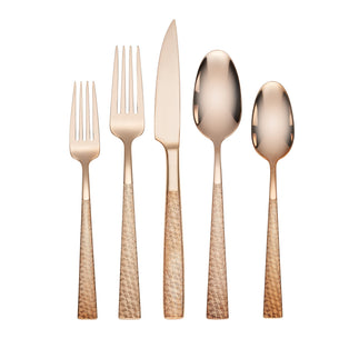 Rose In Full Rose Gold 40 Piece Flatware Set