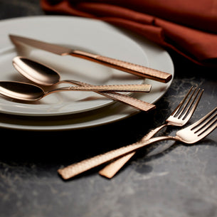 Rose In Full Rose Gold 40 Piece Flatware Set