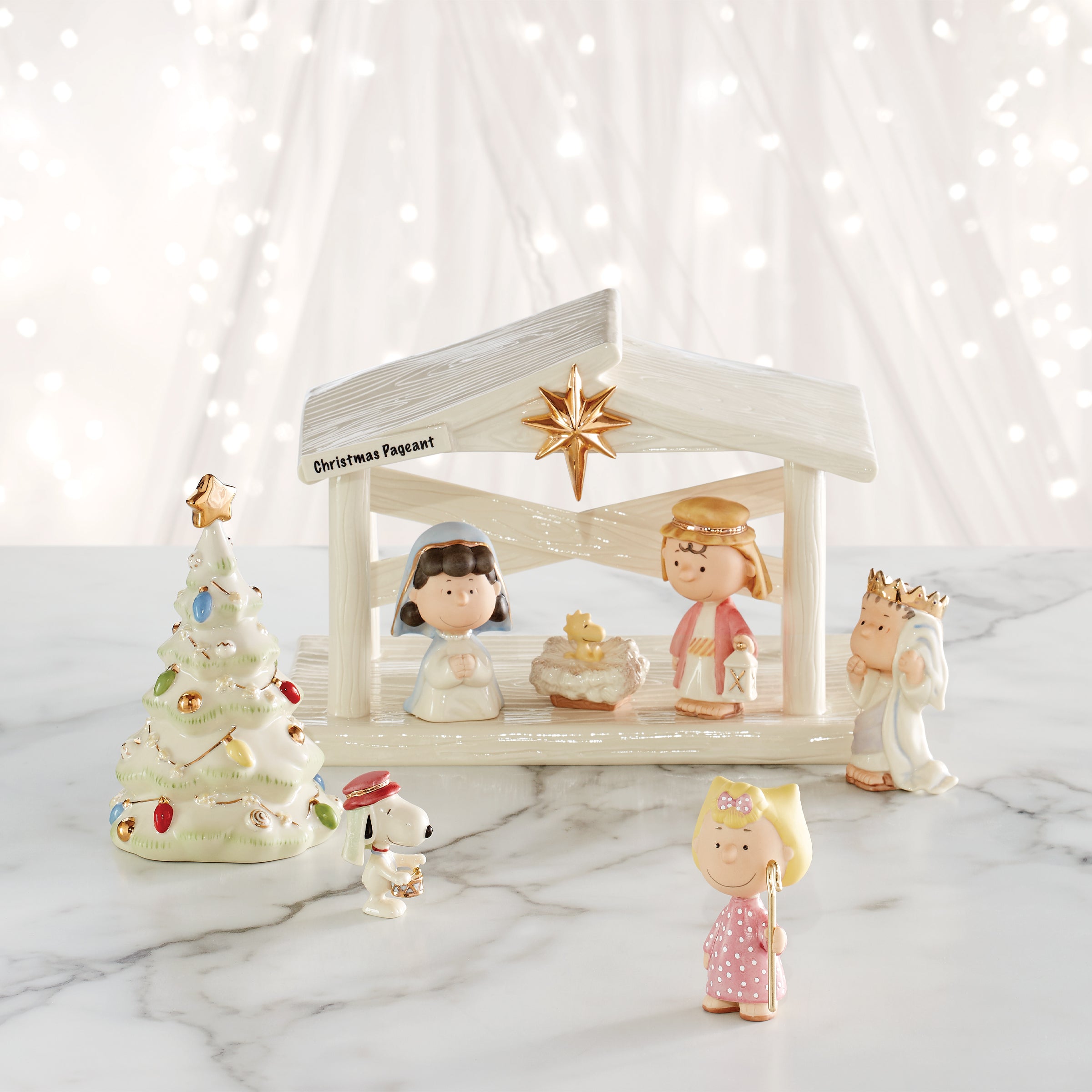 Peanuts The Christmas Pageant & Creche 8-Piece Set – Lenox Peanuts The Christmas Pageant & Creche 8-Piece Set – Lenox