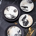 Vintage Gold Halloween Dessert Plates, Set of 4