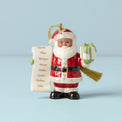 Personalized African American Santa With List Ornament