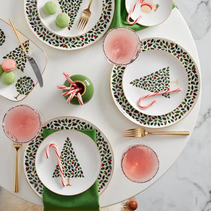 Evergreen Accent Plates, Set of 4