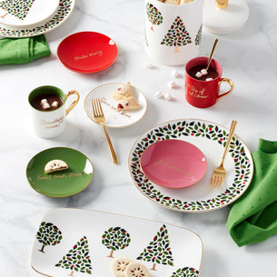 Be Jolly Color 4-Piece Tidbit Plates