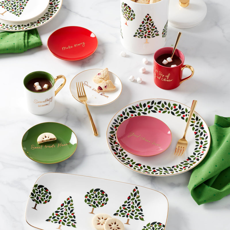 Be Jolly Color 4-Piece Tidbit Plates