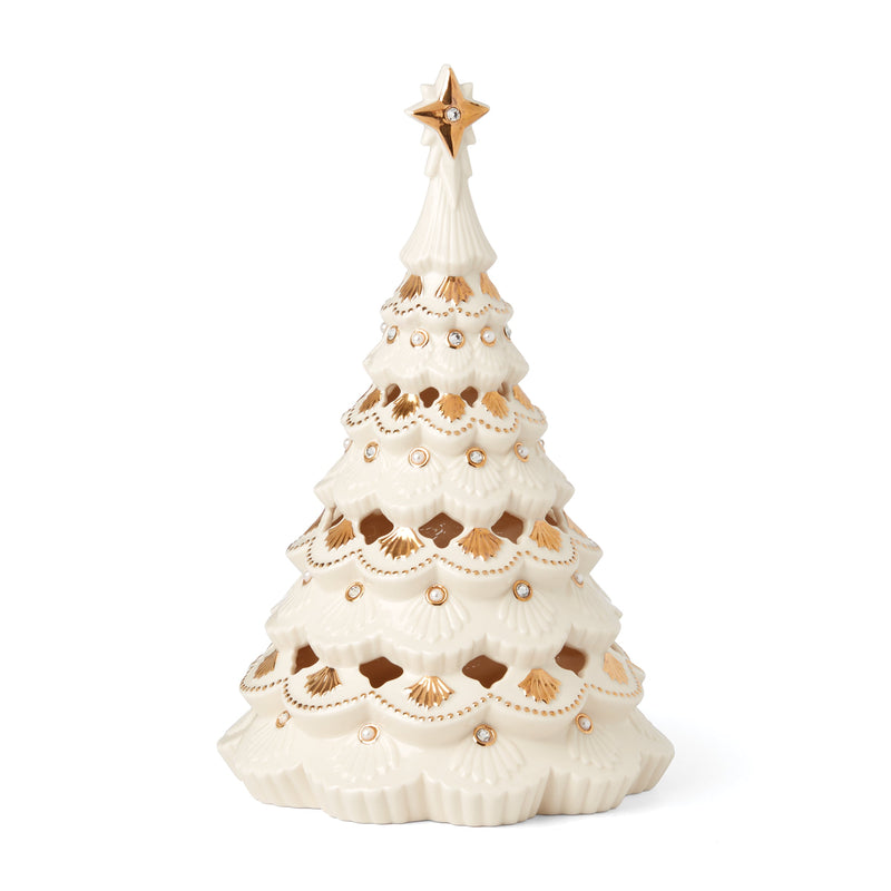 Florentine & Pearl Lit Tree Figurine