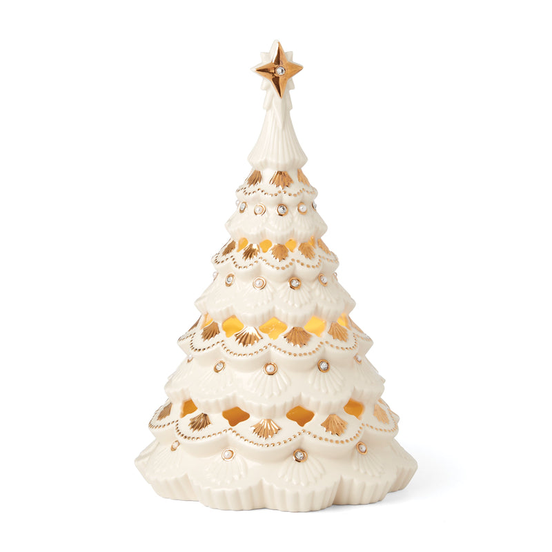 Florentine & Pearl Lit Tree Figurine