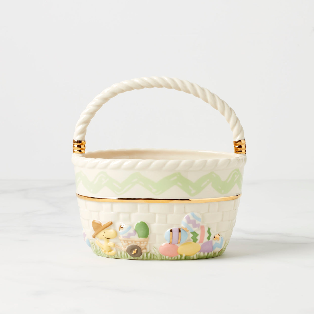 Peanuts Snoopy & Woodstock Easter Basket Lenox Corporation