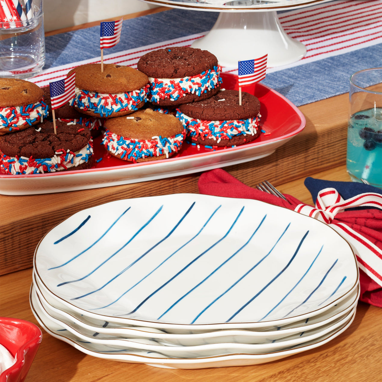 Melamine Plates Red White And Blue Plates Nautica Home Red White