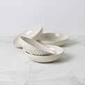 French Perle Groove Pasta Bowls, Set of 4