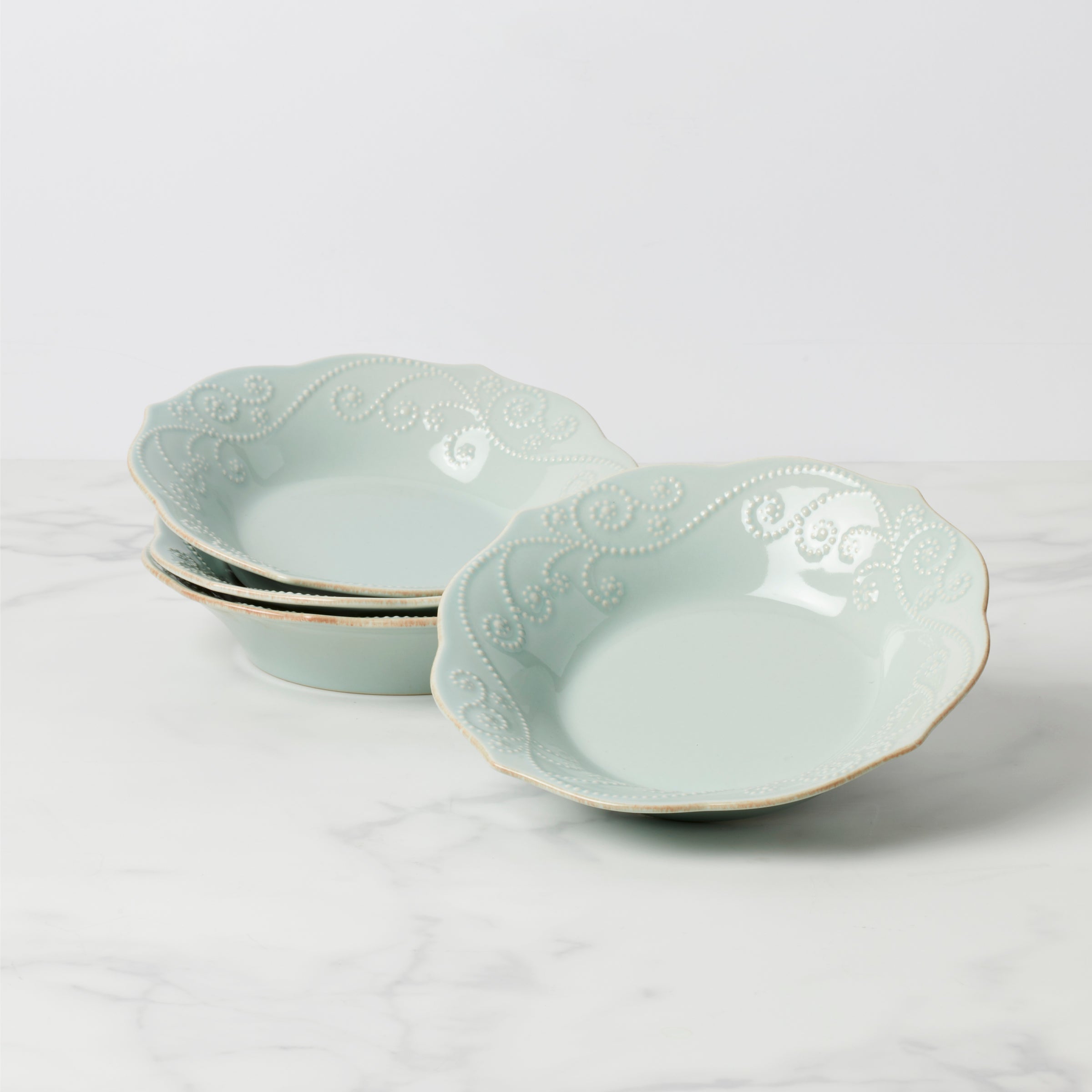 French Perle Ice Blue Pasta Bowls, Set of 4 – Lenox Corporation
