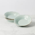 French Perle Ice Blue Pasta Bowls, Set of 4