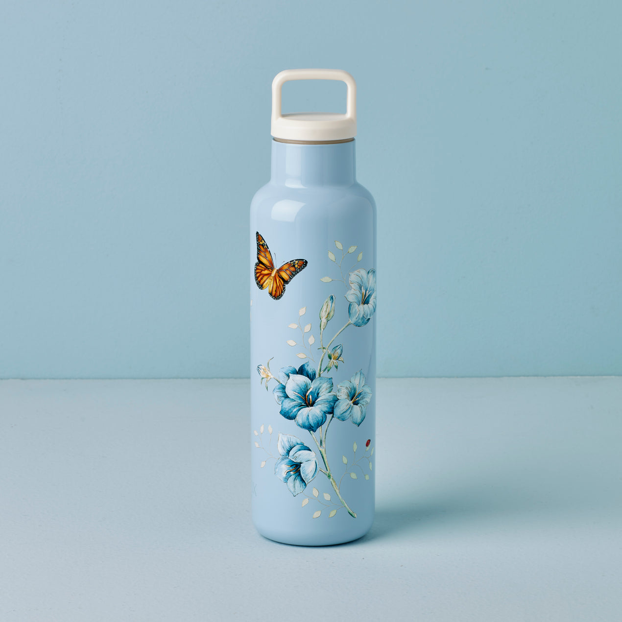 Butterfly Meadow Blue Stainless Kids Water Bottle – Lenox Corporation