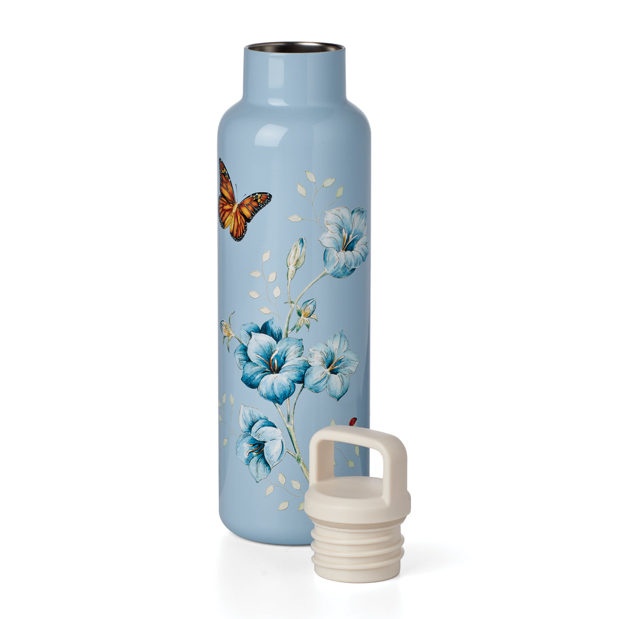 Lenox Butterfly Meadow Light Blue Stainless Steel Kids Water Bottle