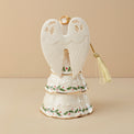 Holiday Angel Bell Holding Bouquet Ornament