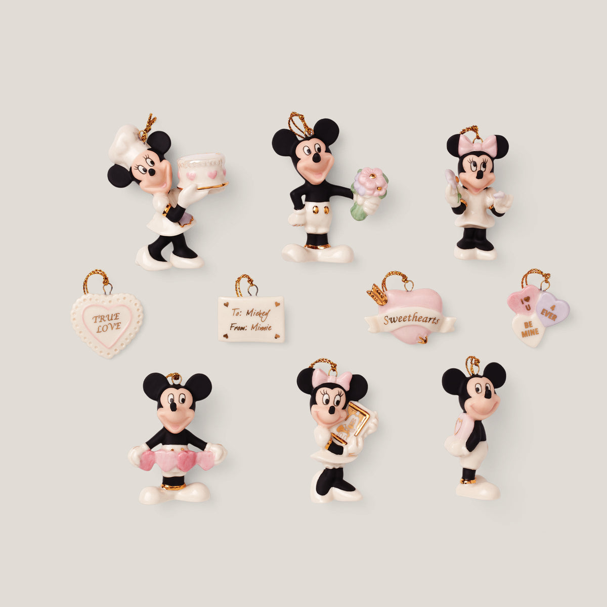 Disney Romantic Moments 10-Piece Mini Ornament Set – Lenox Corporation