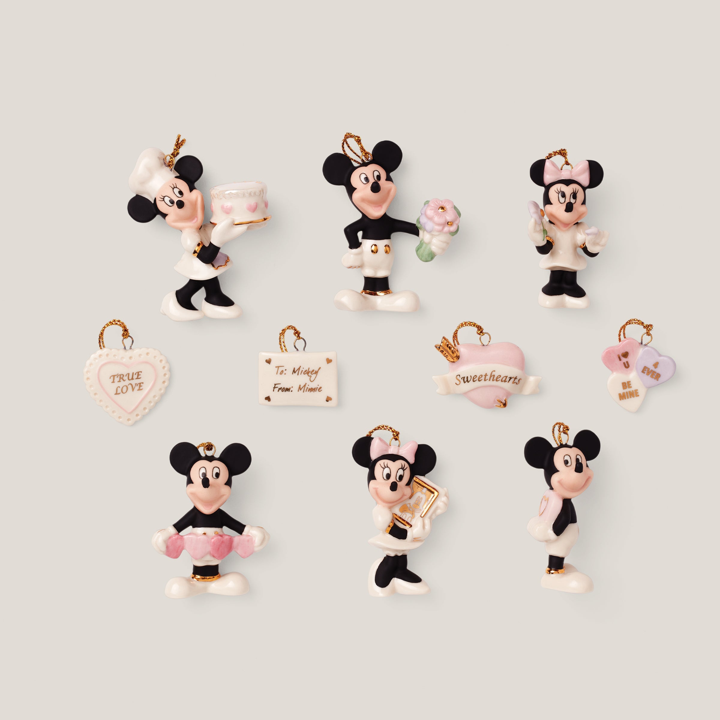 Disney Romantic Moments 10-Piece Ornament Set – Lenox