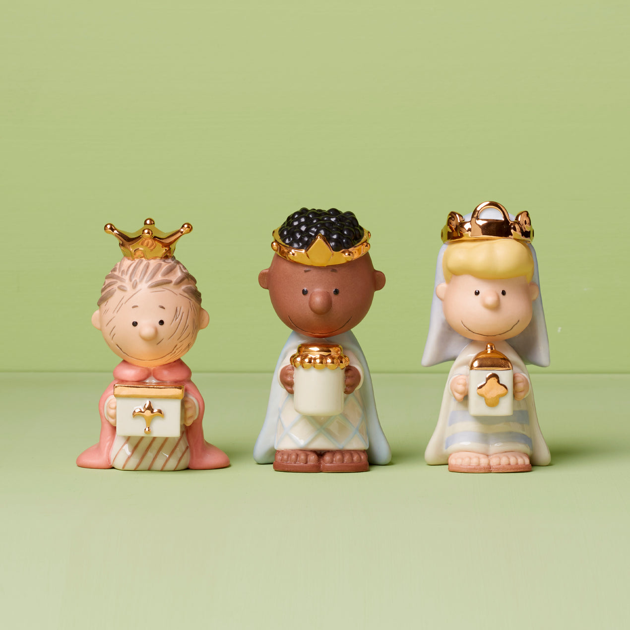 cambridge silversmiths Peanuts Christmas Pageant 3 Kings Figurines
