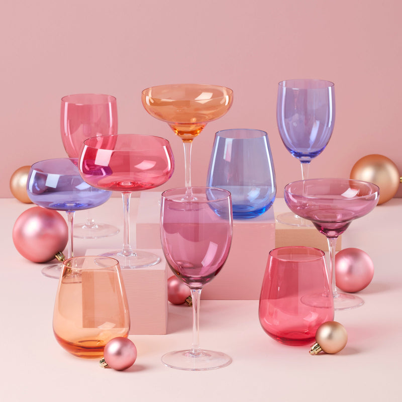 True Colors Margarita Glasses, Set Of 4