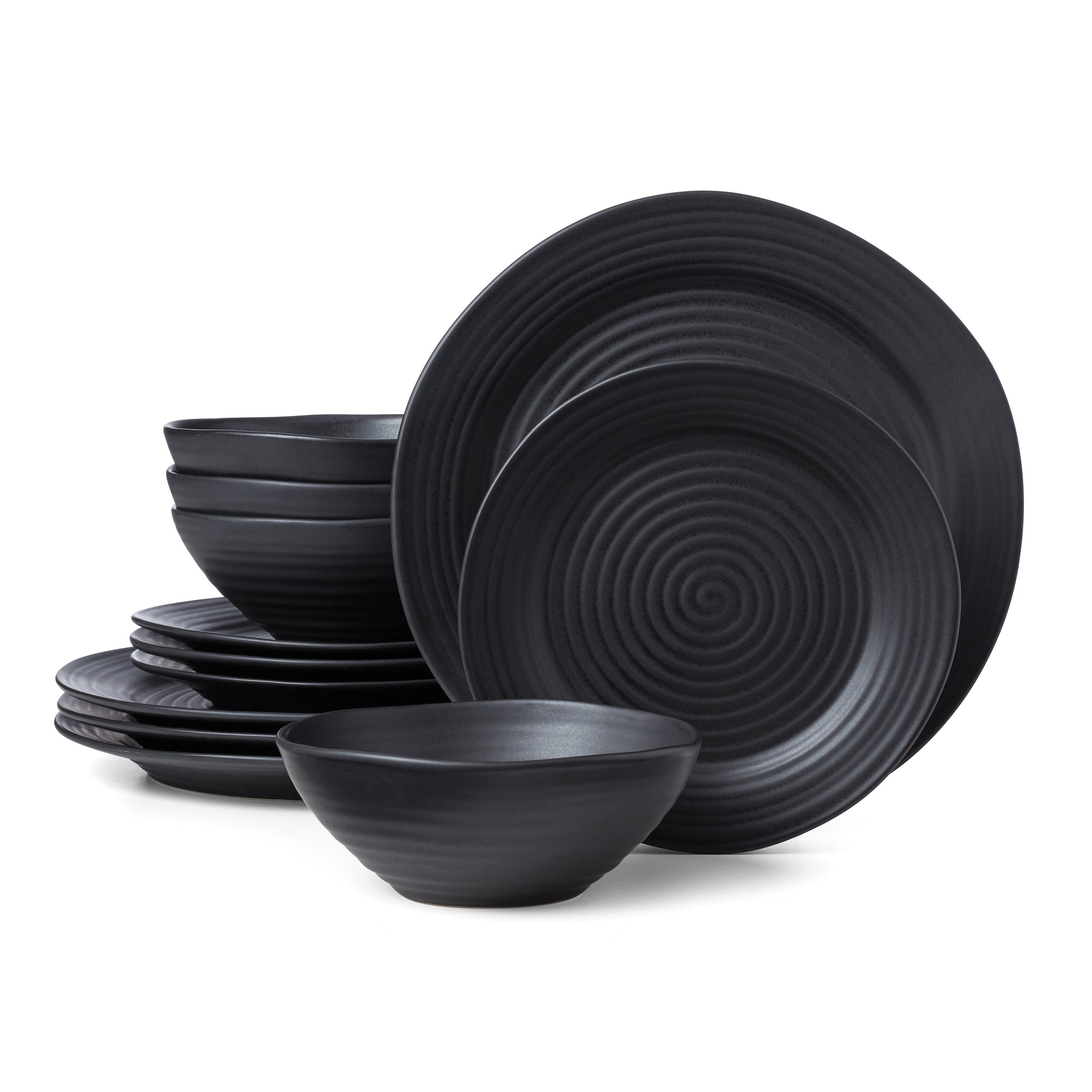 Ridge Black 12-Piece Dinnerware Set – Lenox Corporation