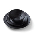 Ridge Black 12-Piece Dinnerware Set