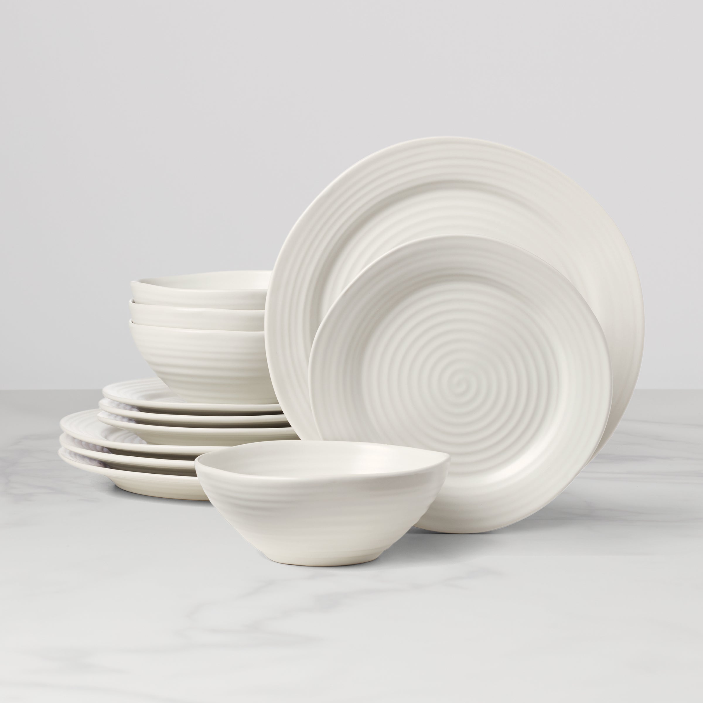 Ridge White 12-Piece Dinnerware Set – Lenox Corporation