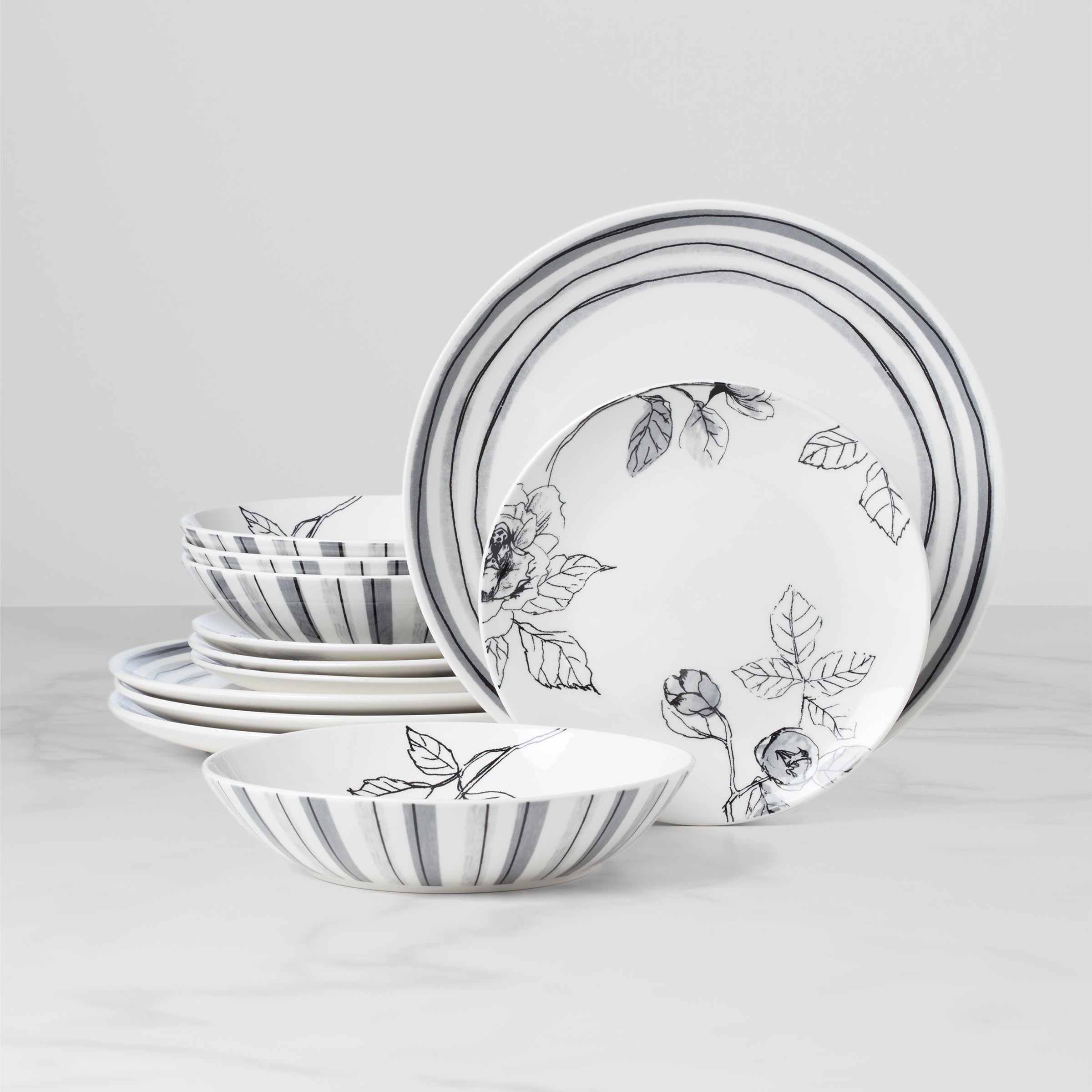 Sketchbook 12-Piece Dinnerware Set – Lenox Corporation
