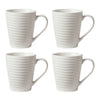 Ridge White Mugs, Set of 4