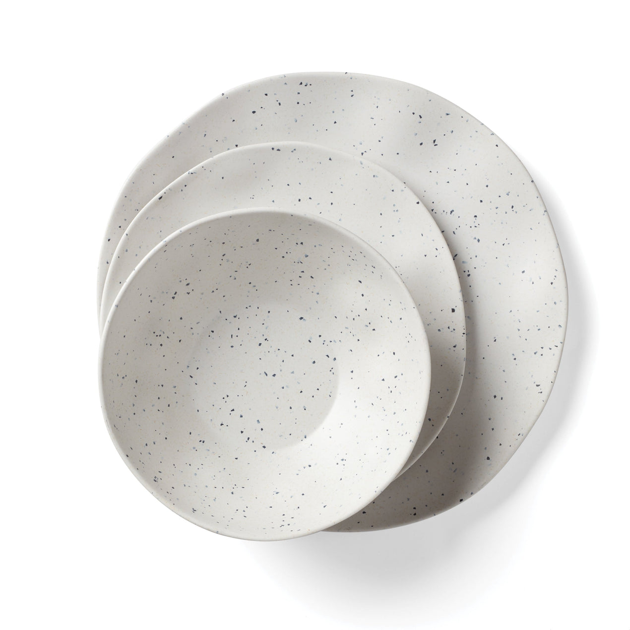 Terrazzo Melamine Cream 12 Piece Dinnerware Set