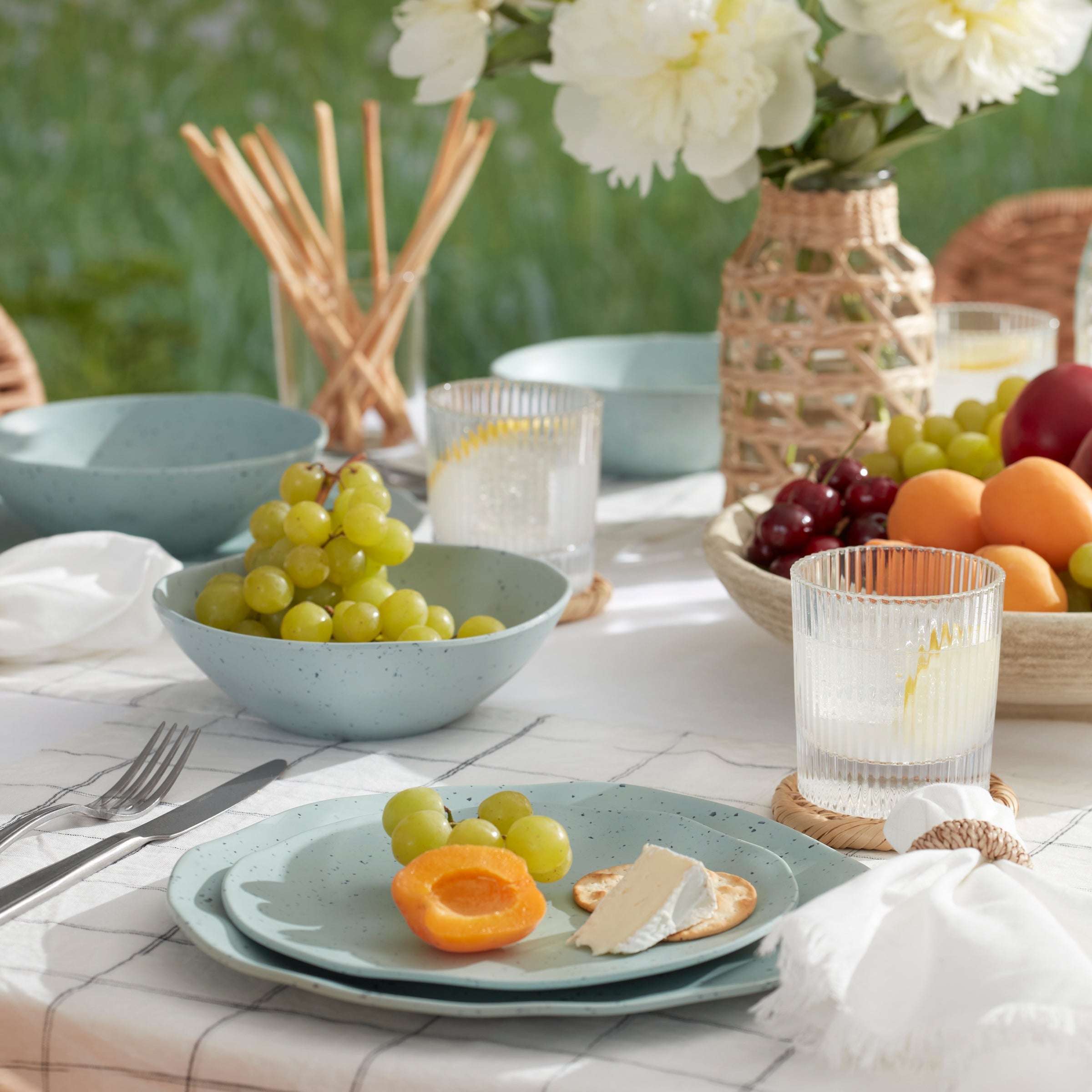 Terrazzo Melamine Mint 12-Piece Dinnerware Set – Lenox Corporation