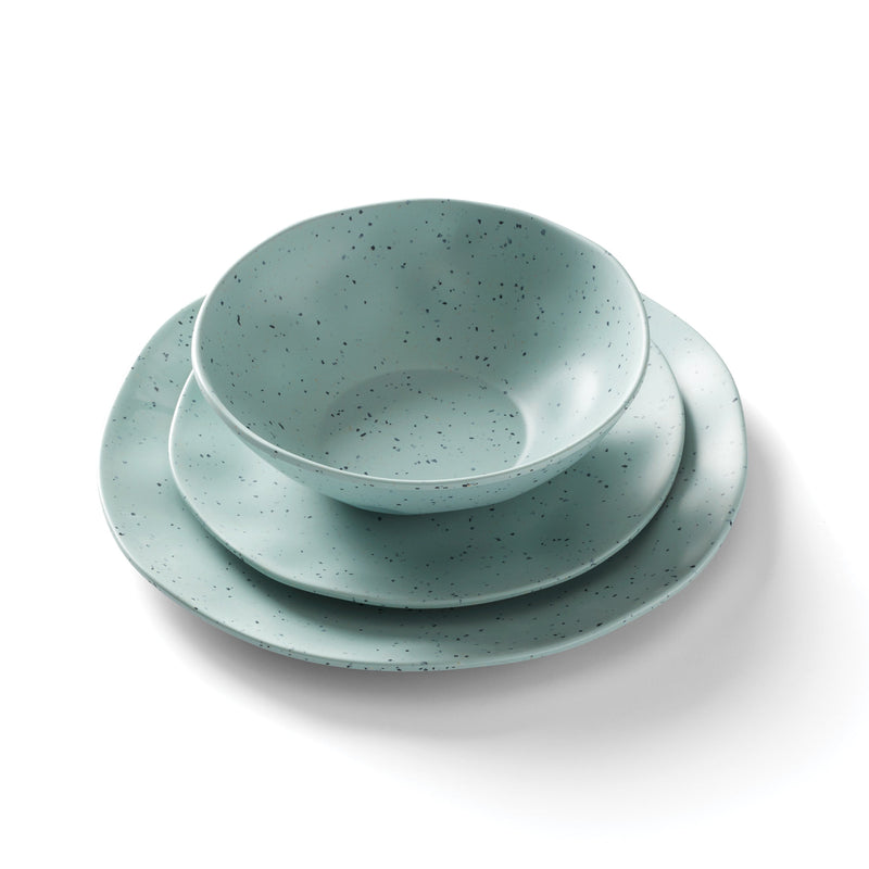 Terrazzo Melamine Mint 12 Piece Dinnerware Set
