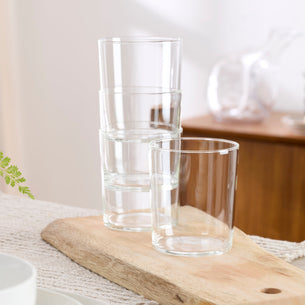 Stackables Clear Short & Tall Glasses 12-Piece Set