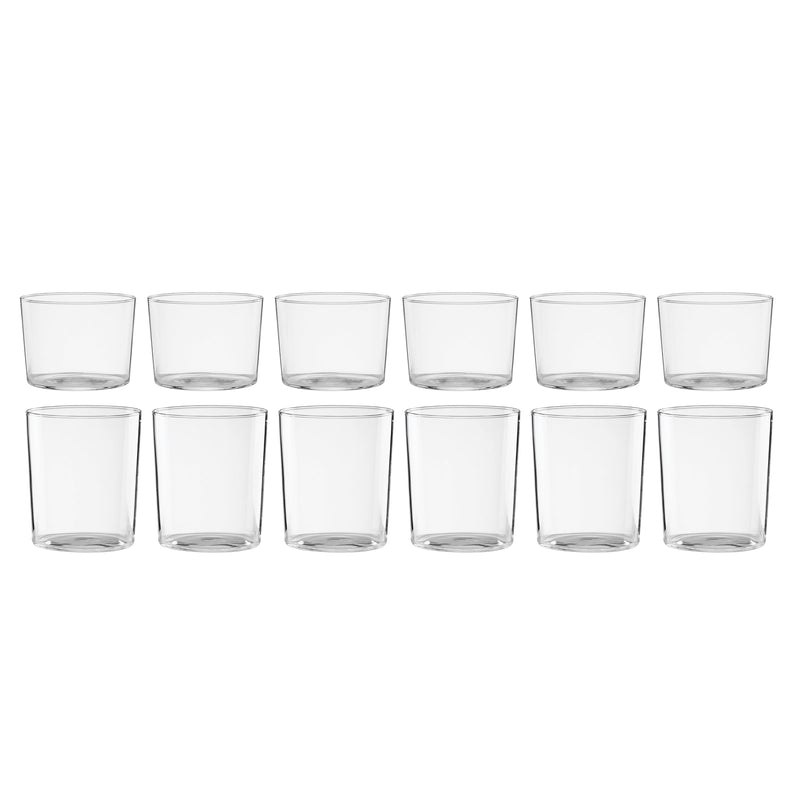 Stackables Clear Short & Tall Glasses, Set of 12