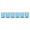 Stackable Blue Tall Glasses, Set of 6